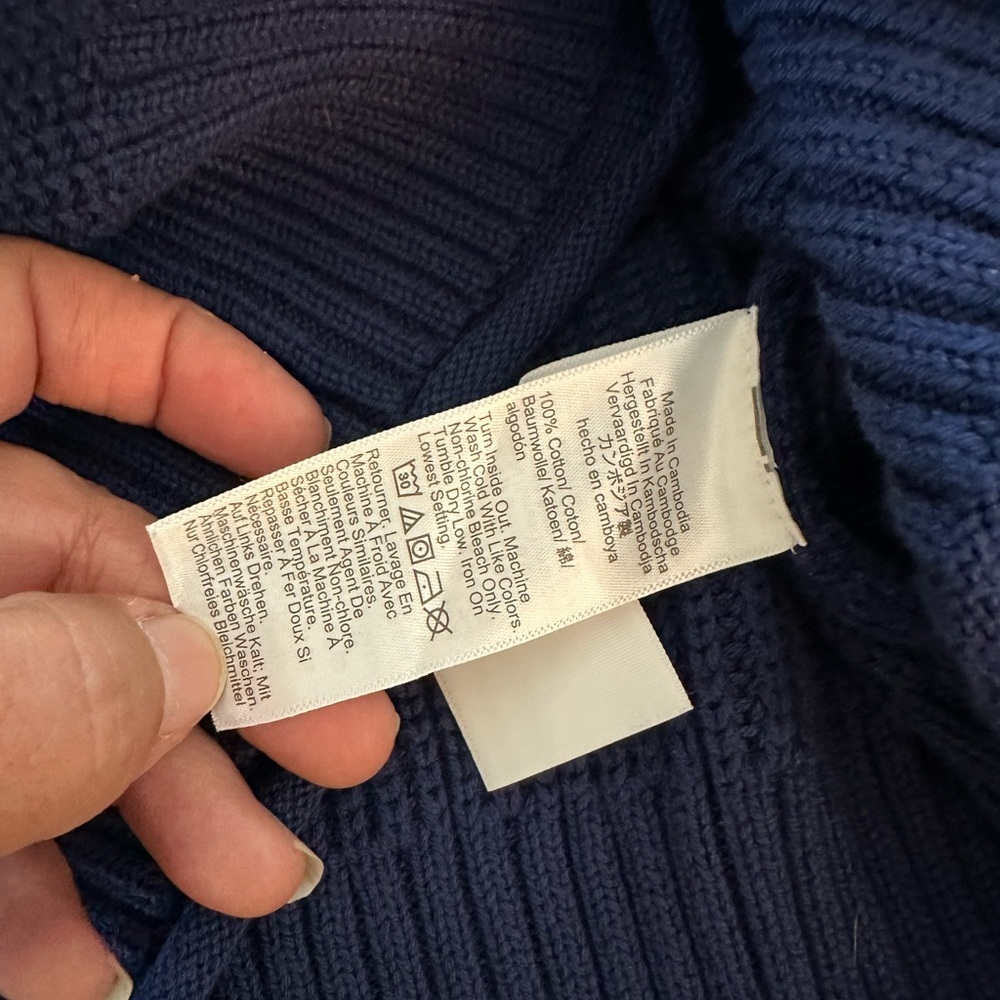J. CREW Ribbed cotton button-collar sweater - Picture 7 of 9